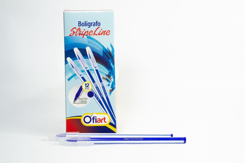 Bolígrafos Stripe Line Azul