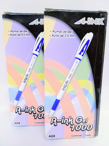 Boligrafo Azul A-ink Gel  Caja 12 Und X 1.90 Vds