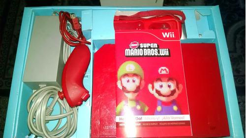 Consola Nintendo Wii Rojo Edición Especial Mario Bross