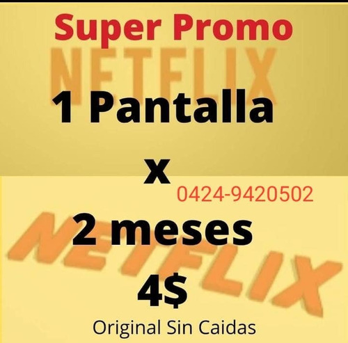 Cuentas Netflix Por Pantallas 2 Meses Hd 4k ((original))