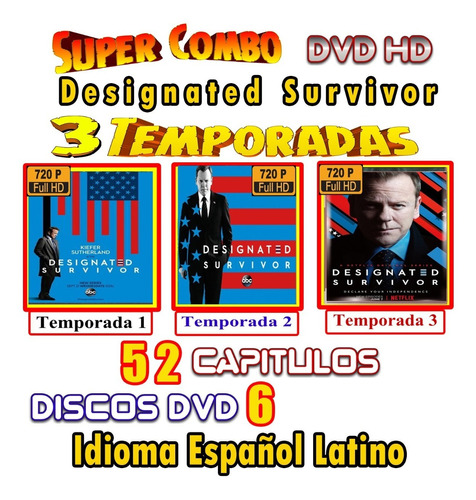 Designated Survivor 1 - 2 Y 3ra Hd 720p Latino Dual