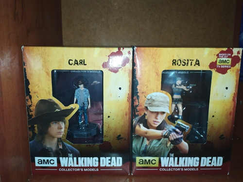 Eaglemoss Walking Dead Figuras De 9 A 10 Cms Alto Carl + Ros