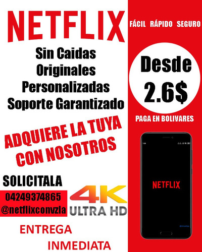 En Oferta Cuentas Premium Netflix Originales