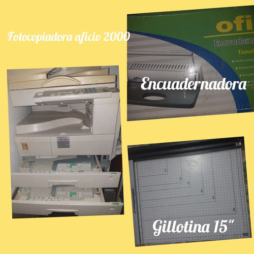Fotocopiadora +tóner Nuevo+ Gillotina+ Encuadernadora