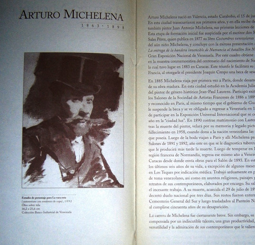 Genio Y Gloria De Arturo Michelena . Folleto