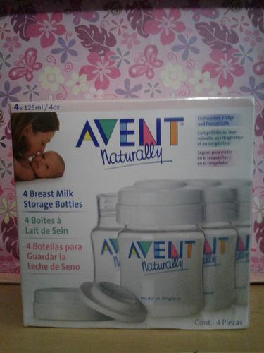 Juego De Envases Marca Avent Original 4 Teteros De 4 Onzas