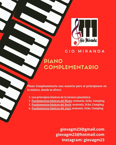 Piano Complementario - Gio Miranda