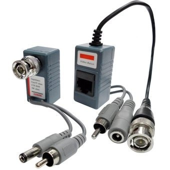 4 X Pares Balun Cctv Rj45 Video,audio,corriente 400mts Ahd