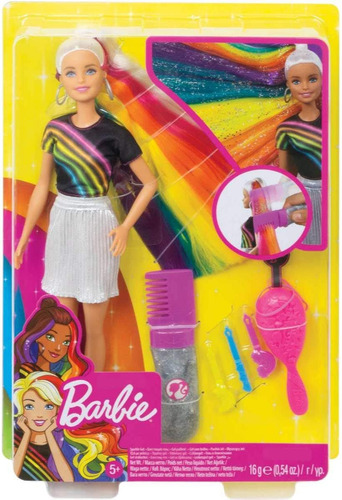 Barbie Rainbow Hair Muñeca Barbie Con Cabello De Colores