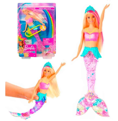 Barbie Sirena Luces Brillantes Dreamtopia Original Mattel
