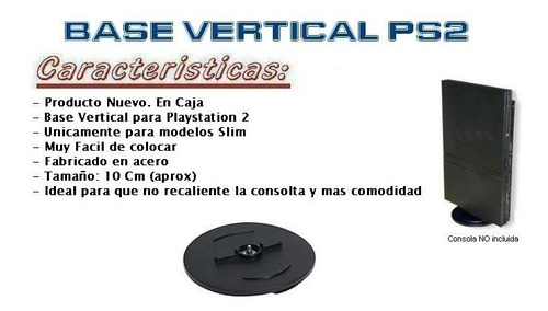 Base Vertical De Metal P/ Playstation 2 Slim - Ps2 Stand