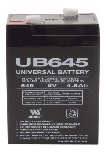 Bateria 6v 4.5 Ah