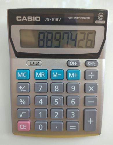 Calculadora Casio Js-818v (8 Dígitos) Bodeguera.