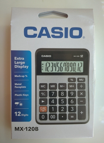 Calculadora De Mesa Casio Mx-120b (12 Digitos)