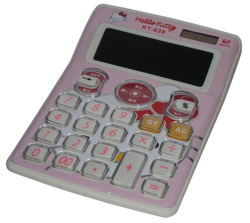 Calculadora Hello Kitty Solar Bateria De 12 Digitos Kt828 W9