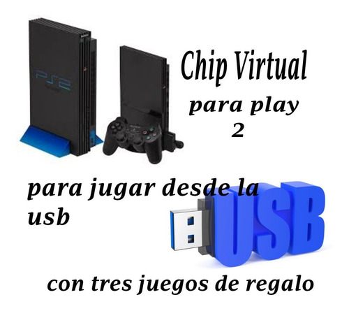 Chip Virtual Para El Play 2 Con Tres Juegos De Ragalo