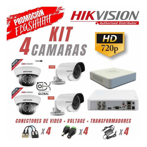 Cámaras De Seguridad Turbo Hd720p Kits  Hikvision