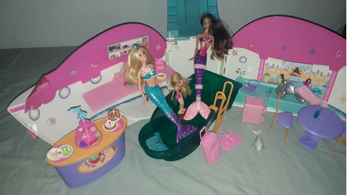 Crucero De Barbie Completo Con Sirenas