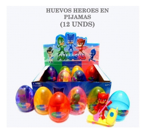 Juguete Tipo Huevos Heroes En Pijamas Pijamasks + Tienda Fis