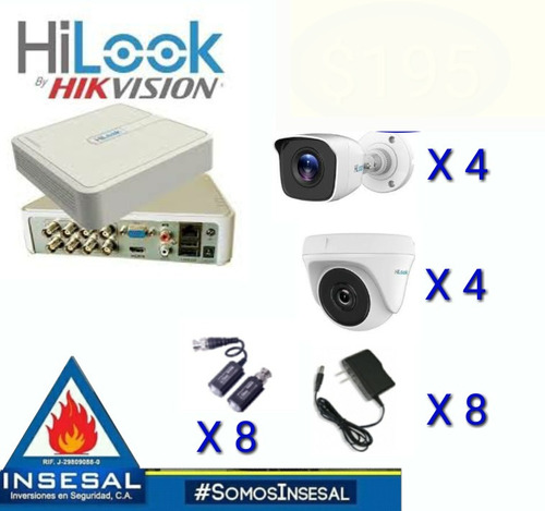 Kit  Cámaras Seguridad Hilook Hikvision Hd 720p