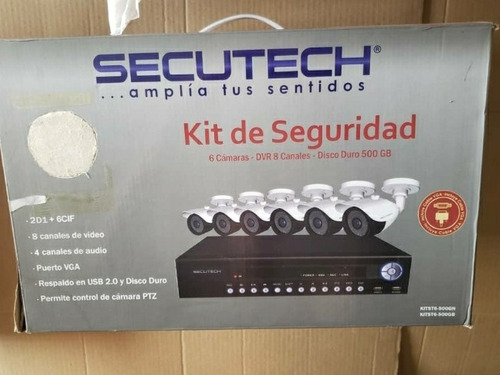 Kits 6 Camaras De Seguridad Dvr Y Disco Duro 500 Secutech