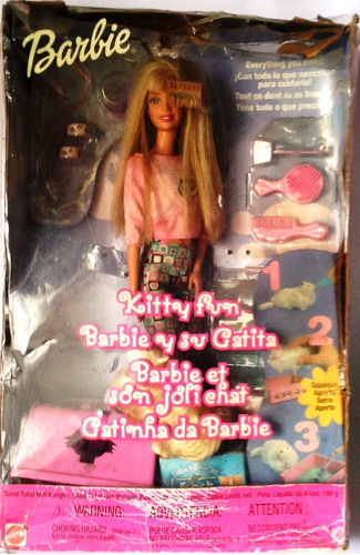 Muñeca Barbie Y Su Gatita Kitty Fun En Su Caja Original