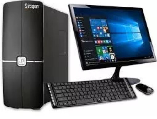 Pc Siragon Slim  Con Monitor 18.5