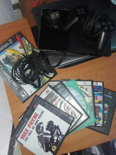 Play Station 2 Chispeado Con 1 Control Y Juegos