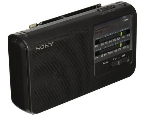 Radio Portátil Sony Am / Fm Icf38 (negro)