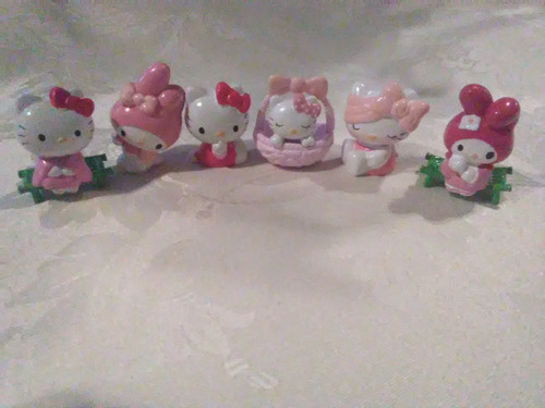 Set De 6 Minis Muñecas Hello Kitty Material Resistente