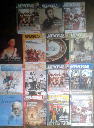 15 Revistas Memorias, Bolívar Miranda + 3 Libros Simon