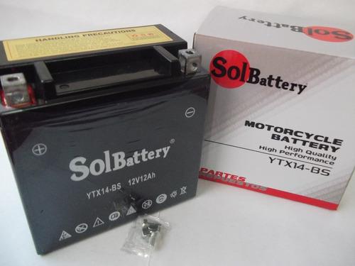 Batería Para Motos Ytx14-bs Solbattery V Strom Benelli Bmw