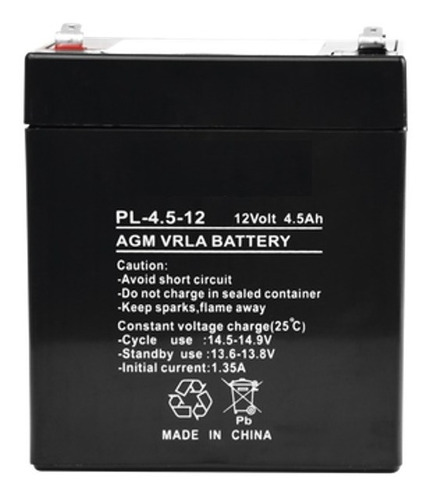 Bateria 12v 4.5 Ah Pila Ups Cerco Electrico Alarma