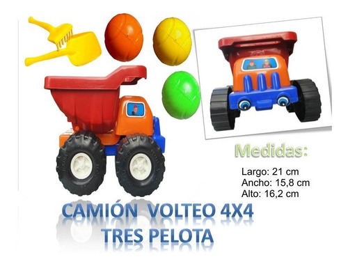 Camion Volteo 4x4 C/ Pelotas