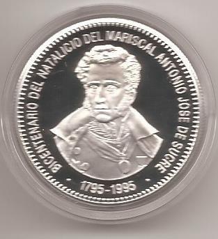 Moneda D Plata Conmemorativa Antonio Jose D Sucre 1775-1995