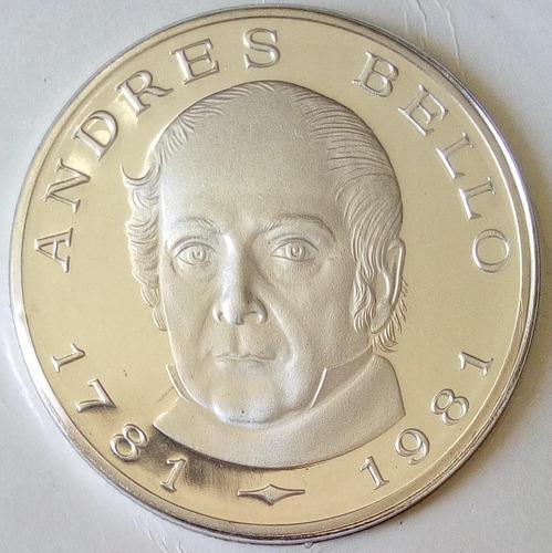 Moneda Plata Del Bicentenario Del Nacimiento De Andrés