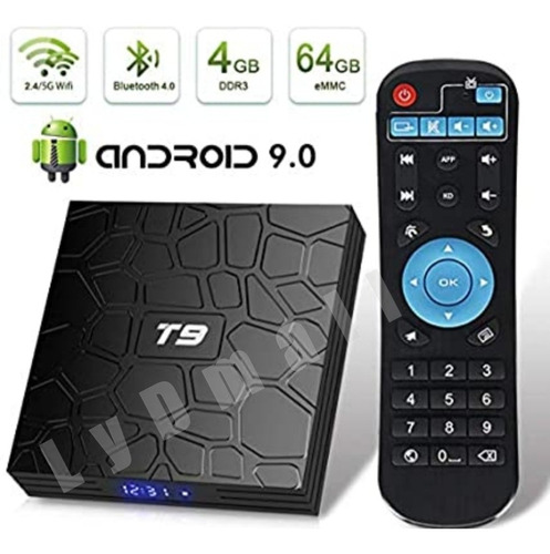 Tv Box T9, 4 Ram Y 64 Gb, Android 9.0 Quad Core, 4k Smart Tv