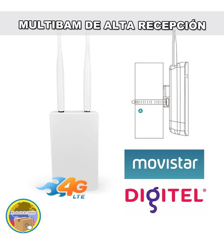 Antena Bam Router Internet 4g Movistar Digitel Amplificador