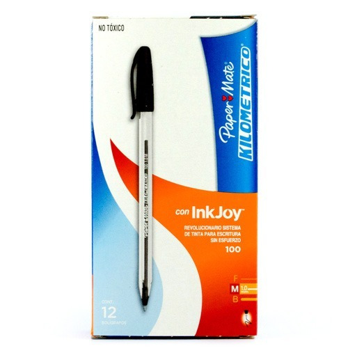 Boligrafo Kilometrico Inkjoy Negro Caja 12 Unidades