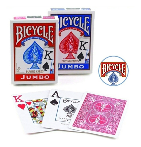 Cartas Barajas Poker Bicycle Jumbo. Made In Usa