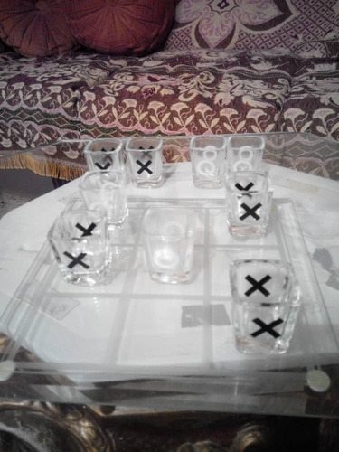 Juego De Mesa Tic Tac Toe De Vidrio