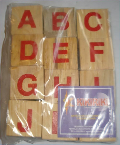 Juego Didactico Educativo Cubos Madera Letras Numeros Abcdar