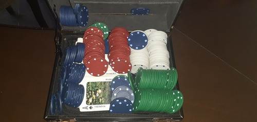 Maletín Set Fichas De Poker Juego Mesa Texas Holdem Casino