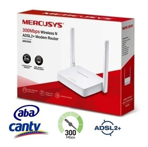 Módem Router Inalámbrico Mercusys Adsl2+ Mw300d