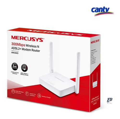 Módem Router Mercusys 2 Antenas 300mbps Mw300d Oferta