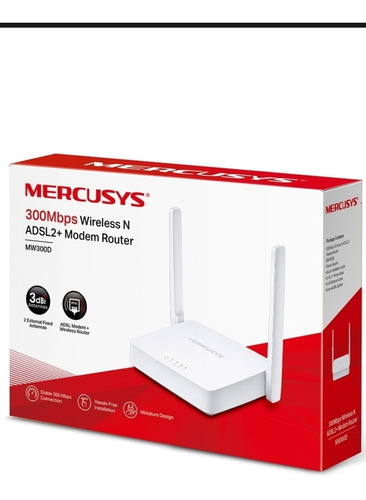 Modem Router Mercusys 300 Mbps Wireless N Adsl2 Mw300d
