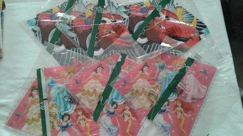 Papagayos De Cars Y Princesas De Papel Para Fiesta. Nuevos