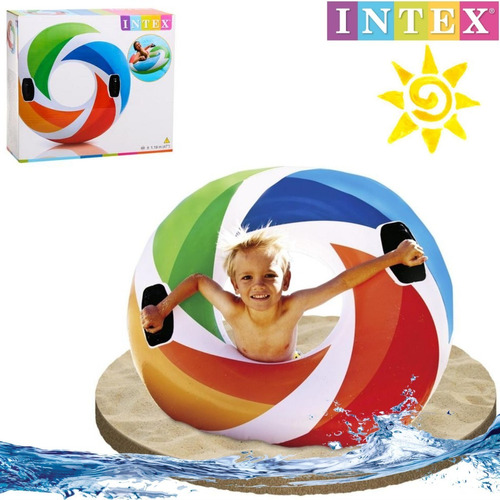 Tubo Salvavidas De Río Intex Color Whirl 1.19mt Diametro R4