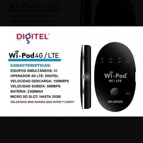 WiPod Digitel 4g Portatil Internet En Casa
