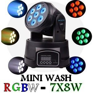 Cabezal Movil Led Rgbw 4-1 De 7 Leds X 8w Cada Uno